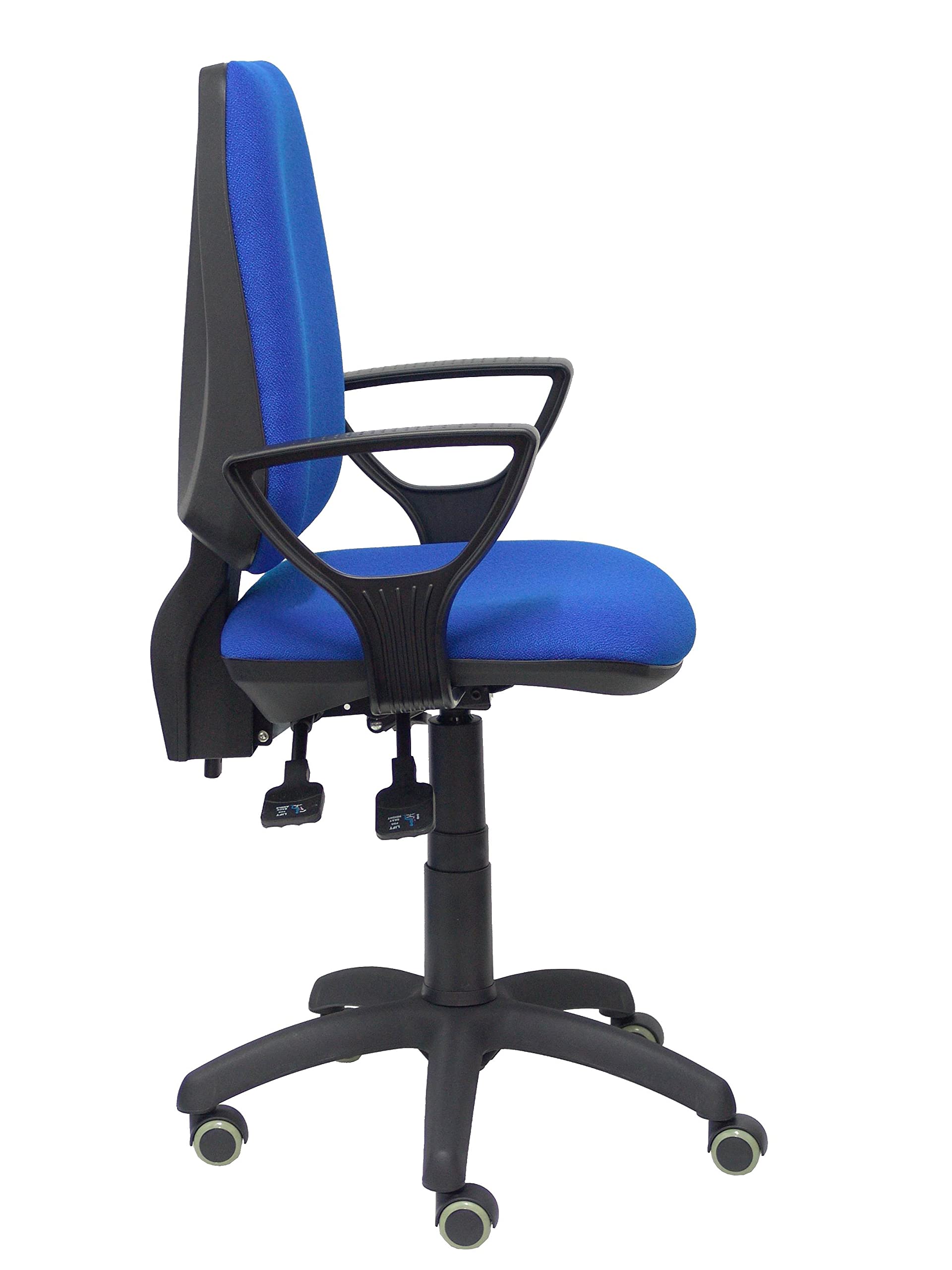 Silla Elche S Bali Azul Brazos fijos Ruedas de parqué