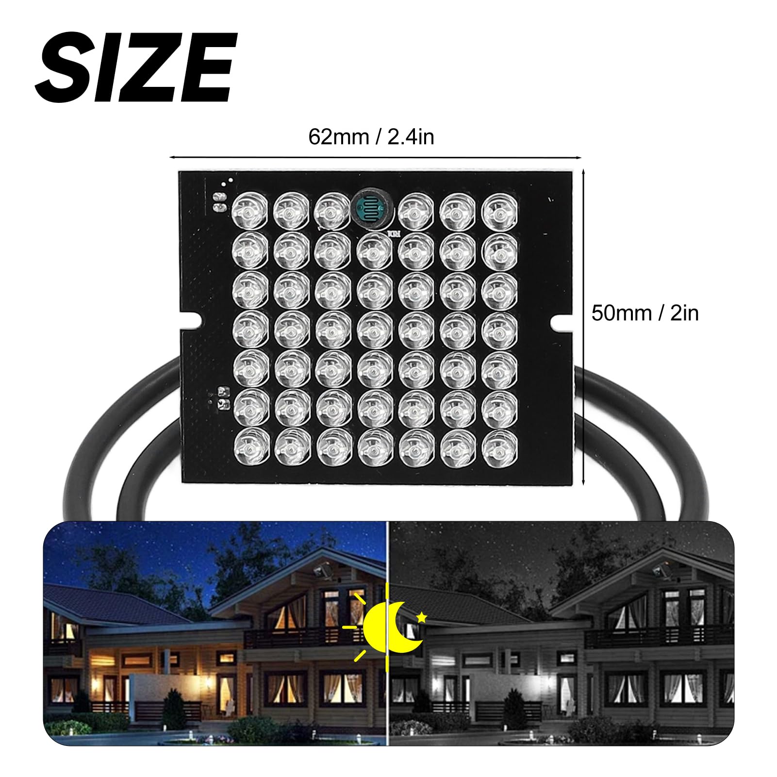 Lampada a infrarossi 940nm DC12V 48 LED CCTV Illuminatore per telecamera di sicurezza