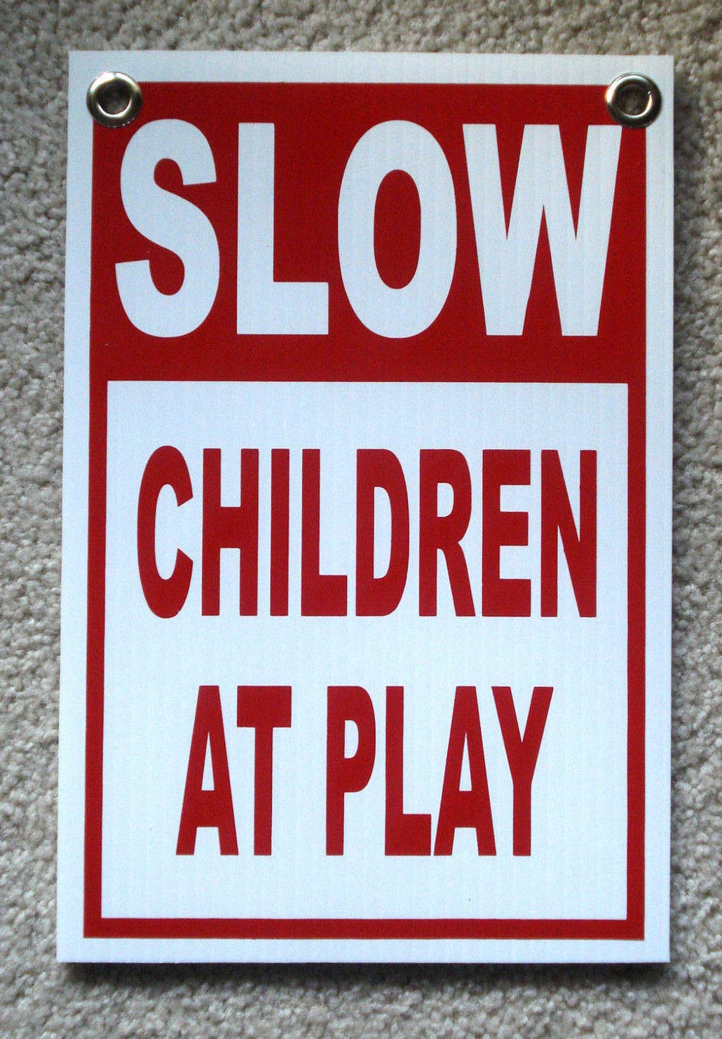 8 Lento Niños En Juego Coroplast SIGNS Con Estacas 8 X 12