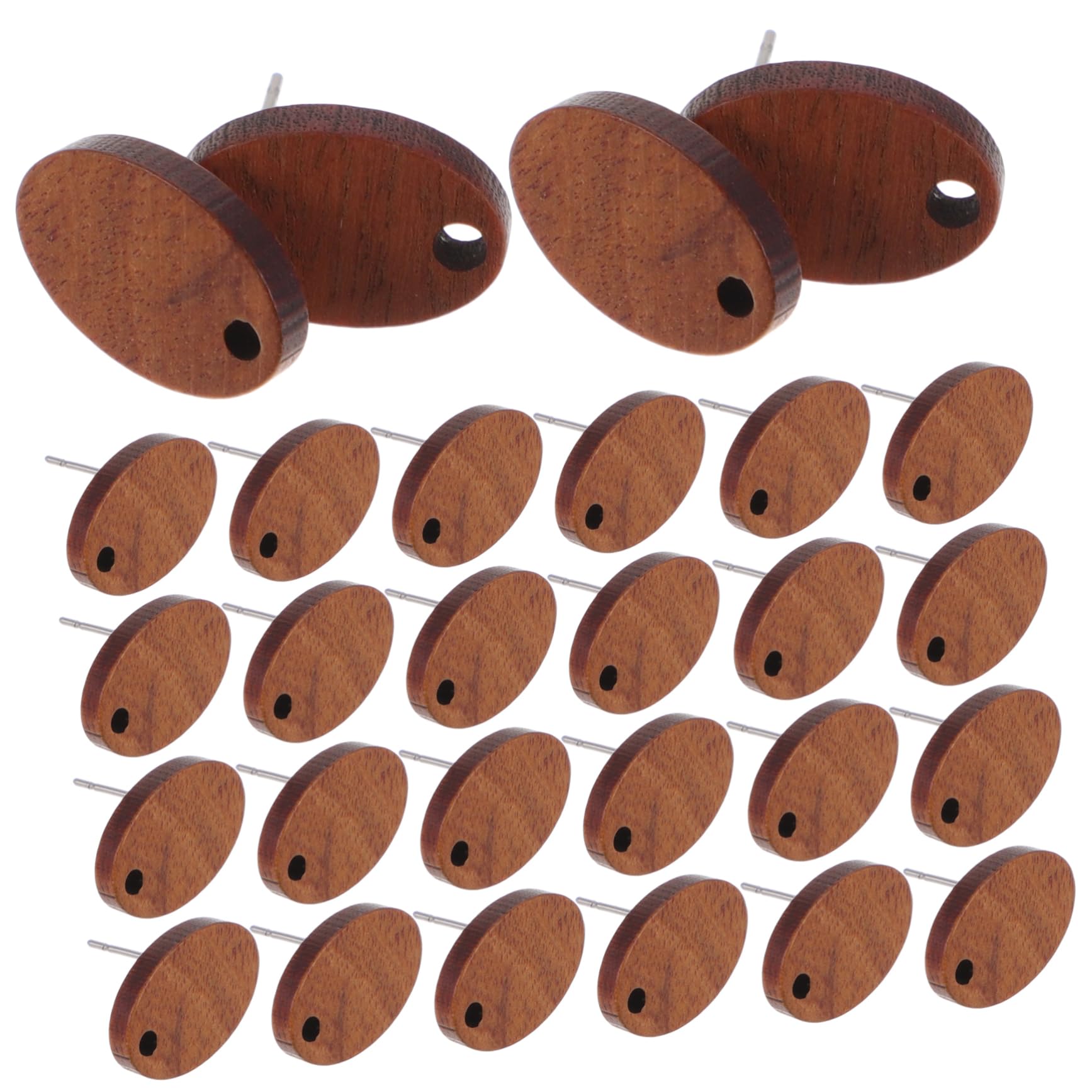 NUOBESTY 120stücke Geometrische Holz-Ohrstecker Ohrringe Teiliges Aus Robustem Holzmaterial Für Individuelles Schmuckdesign Sicher Und Einfach Zu Verwenden Für Kreative Bastelprojekte