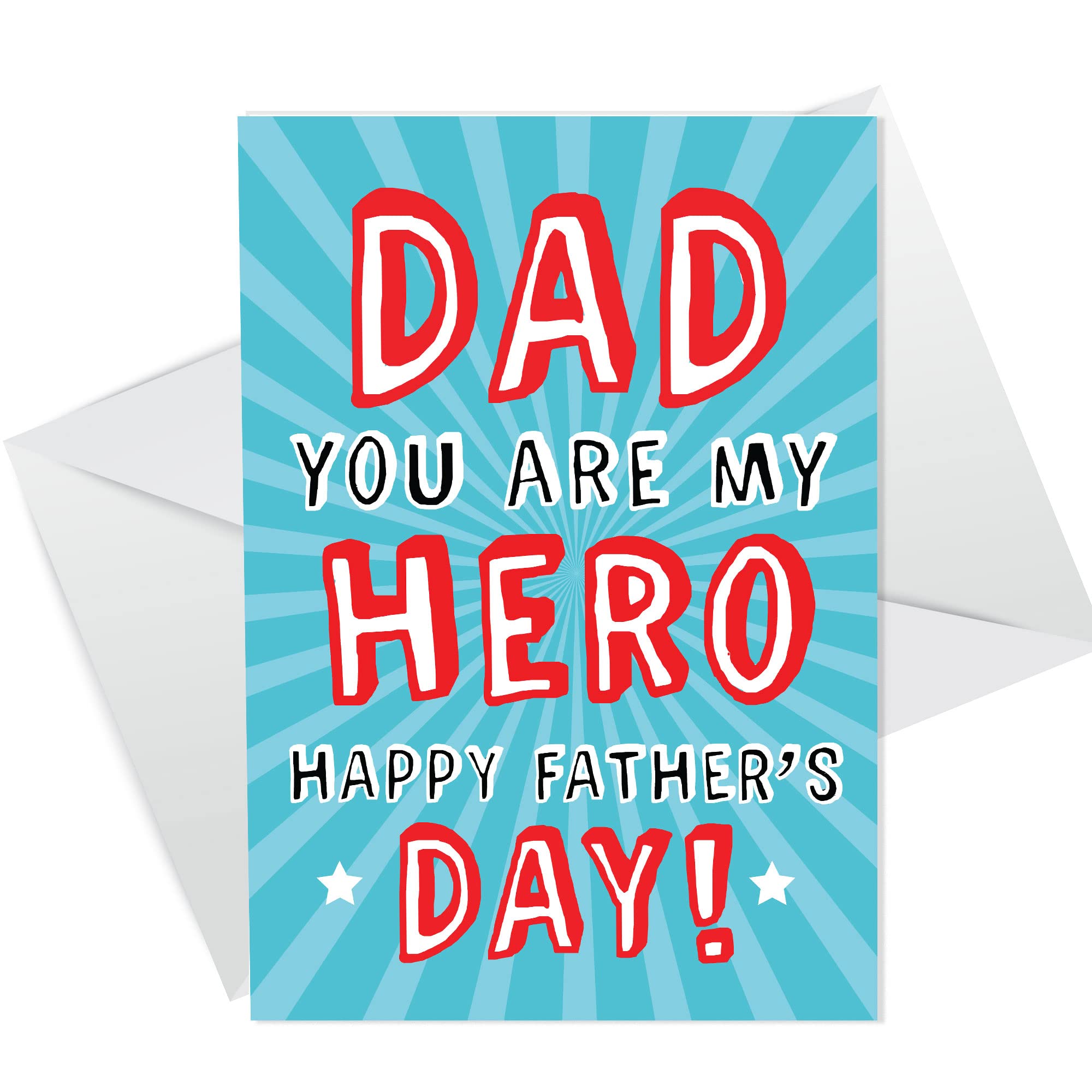 RED OCEAN Funny Happy Fathers Day Card For Dad Daddy Novelty Card For Dad Father's Day