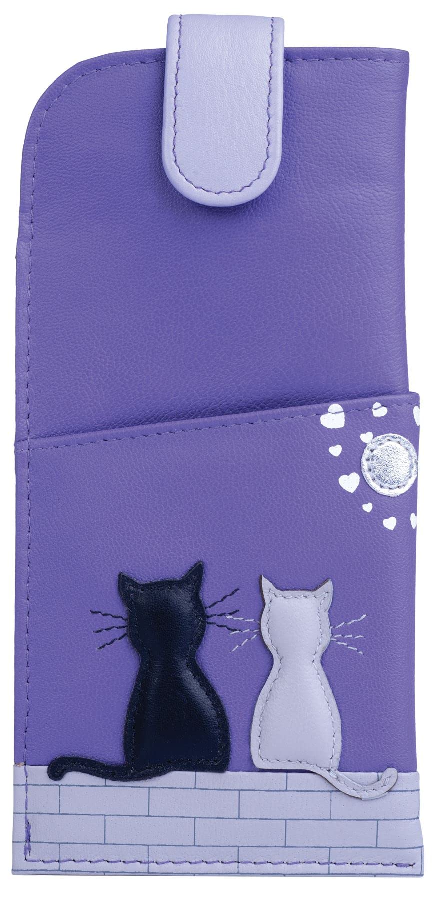 Mala Leather Midnight Collection Soft Slim Leather Glasses Case 5172_35