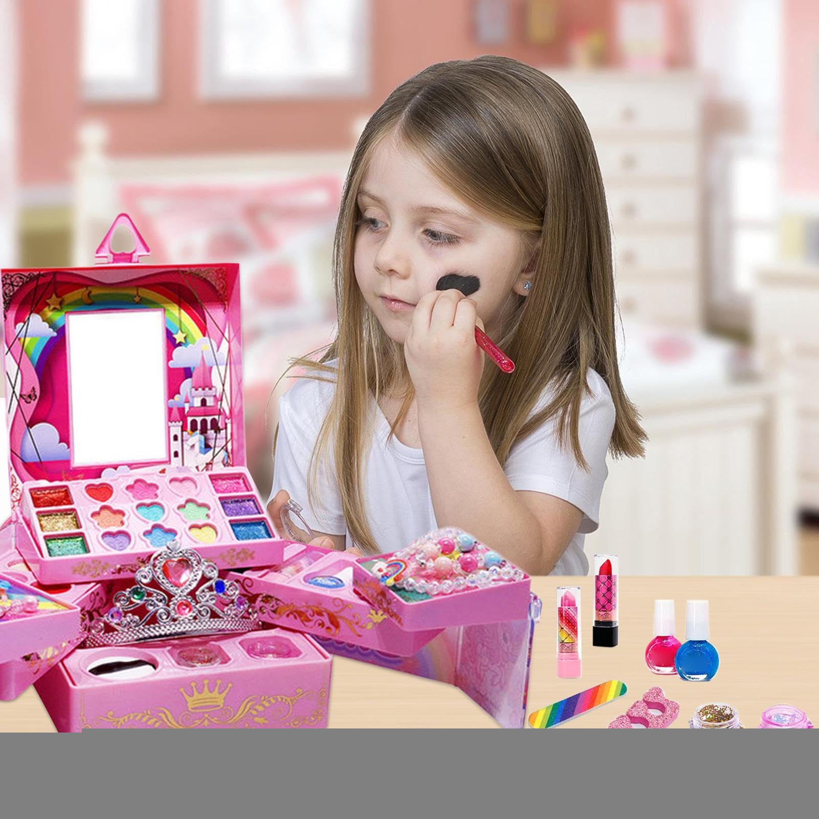 Play Set de Maquillaje, Set de Maquillaje para niños, Cosmético Lavable