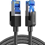 UGREEN Cat 8 Ethernet Cable High Speed 40Gbps 2000Mhz Network Shielded Cat8 Cable Braided Heavy Duty RJ45 LAN Cables Internet Cord Compatible for PS5, PS4, Xbox One, Modem, Router, 10ft