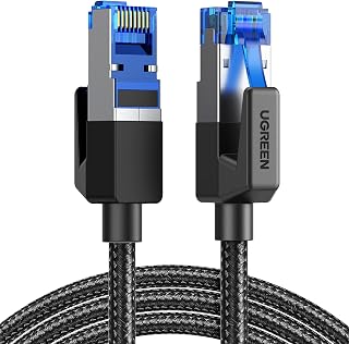 UGREEN Cat 8 Ethernet Cable 6FT - 40Gbps 2000MHz Braided Shielded LAN Cord for PS5 Xbox Gaming PC Router Modem