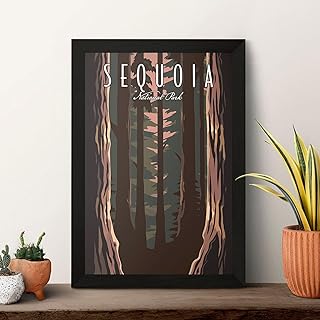 KNOTBOO Sequoia National Park Poster – Vintage Travel Print, California Wall Art, Retro Wilderness Decor