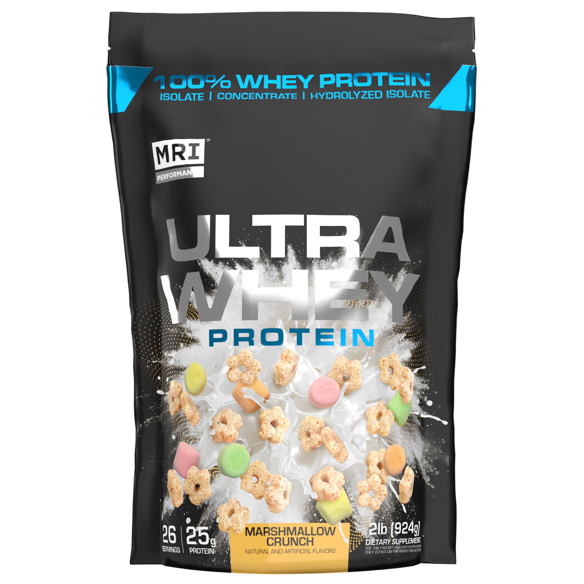 MRI Performance Ultra Whey Protein 25g Triple-Blend of Hydrolyzed, Isolate & Concentrate for Muscle Recovery, Lean Strength & Daily Protein Support (Marshmallow Crunch, 26 Servings)