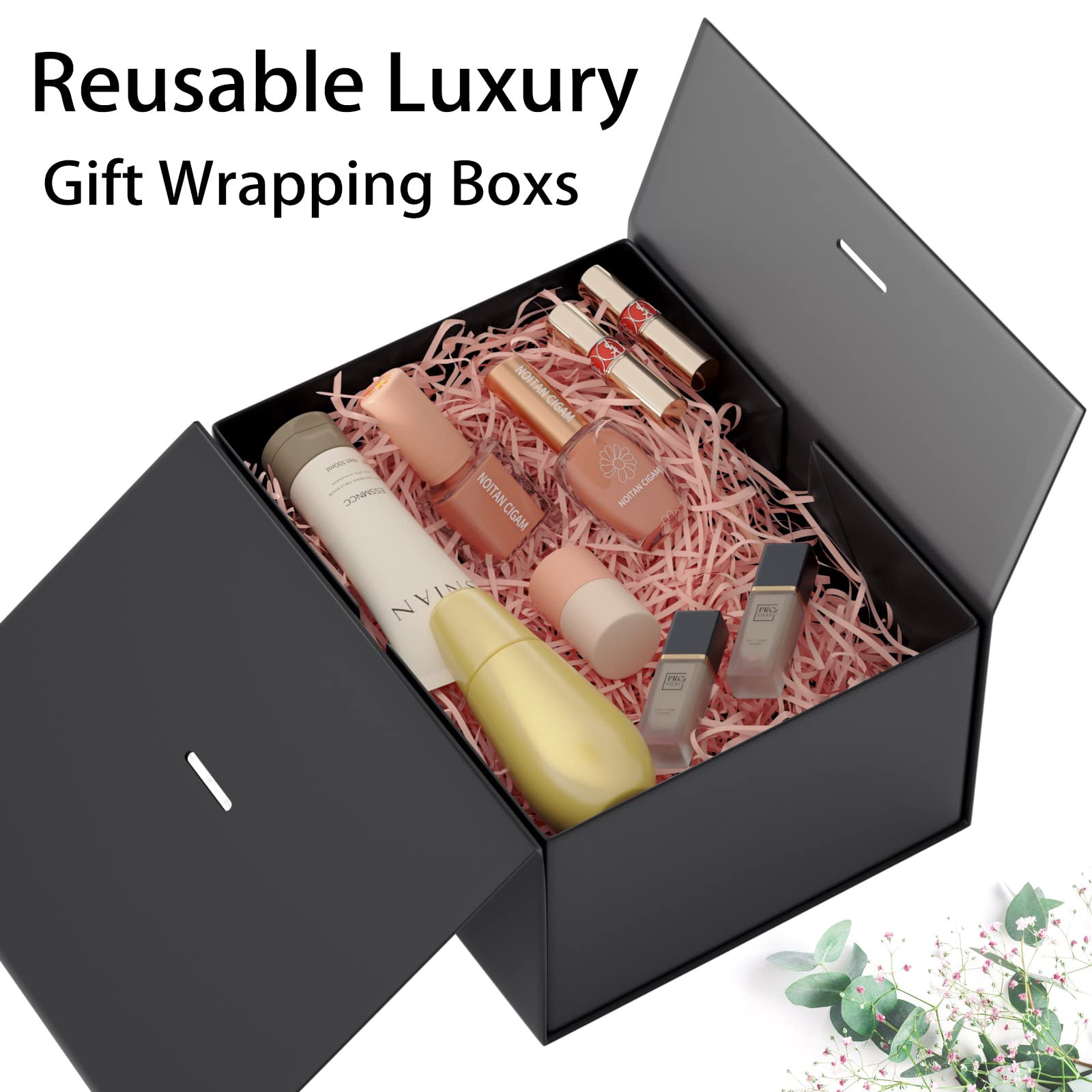 Weiße Geschenkbox Mit Magnetverschluss – 22,9 X 17 X 7 Cm, Luxuriöse Verpackung Für Hochzeit, Antrag, Geburtstag & Weihnachten