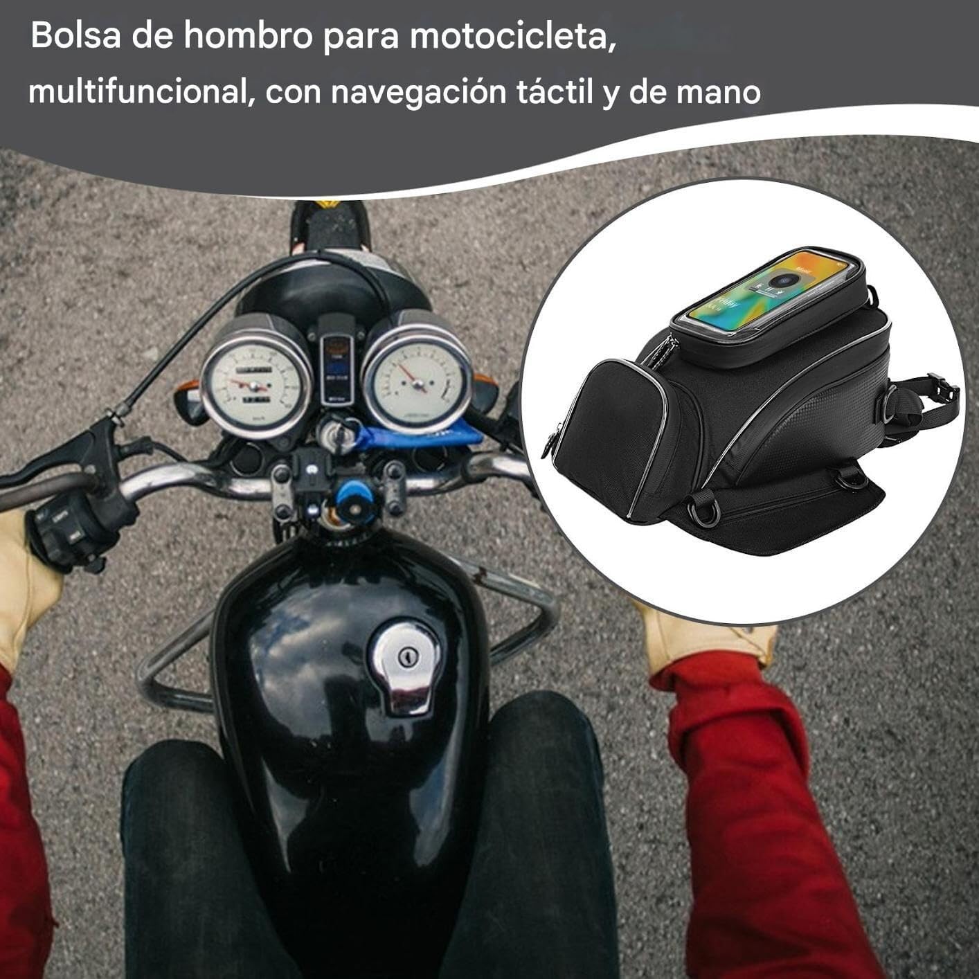Bolsa para depósito de Moto Grande, 1 Unidad, Bolsa Tanque Motocicleta
