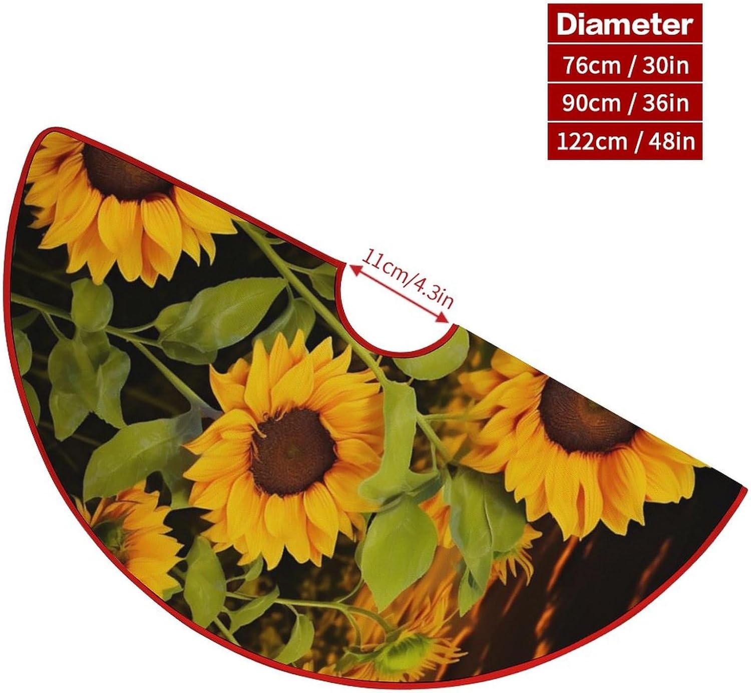 Christmas Tree SkirtSun Flowerclassic Fashion Tree Skirt Painted Multifunctional Christmas Tree Skirt