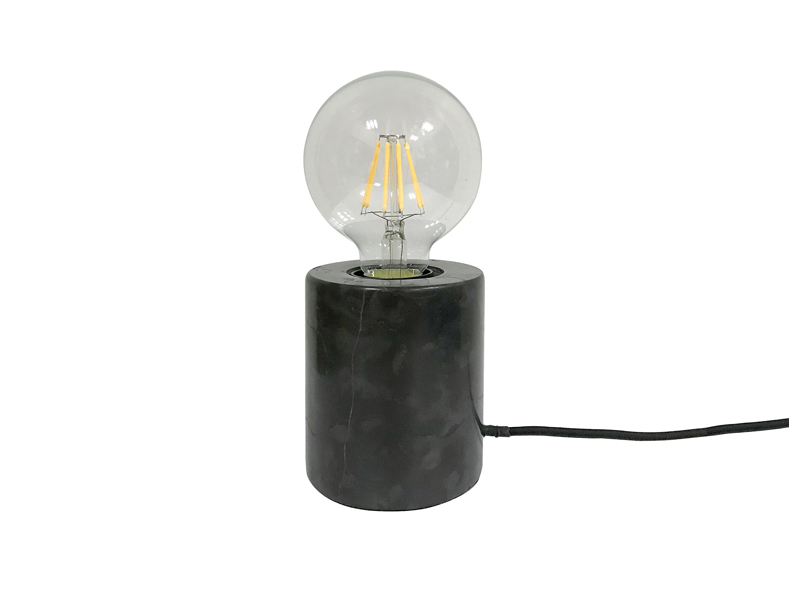 LEITMOTIV - Lámpara de mesa de mármol (40 W), color negro