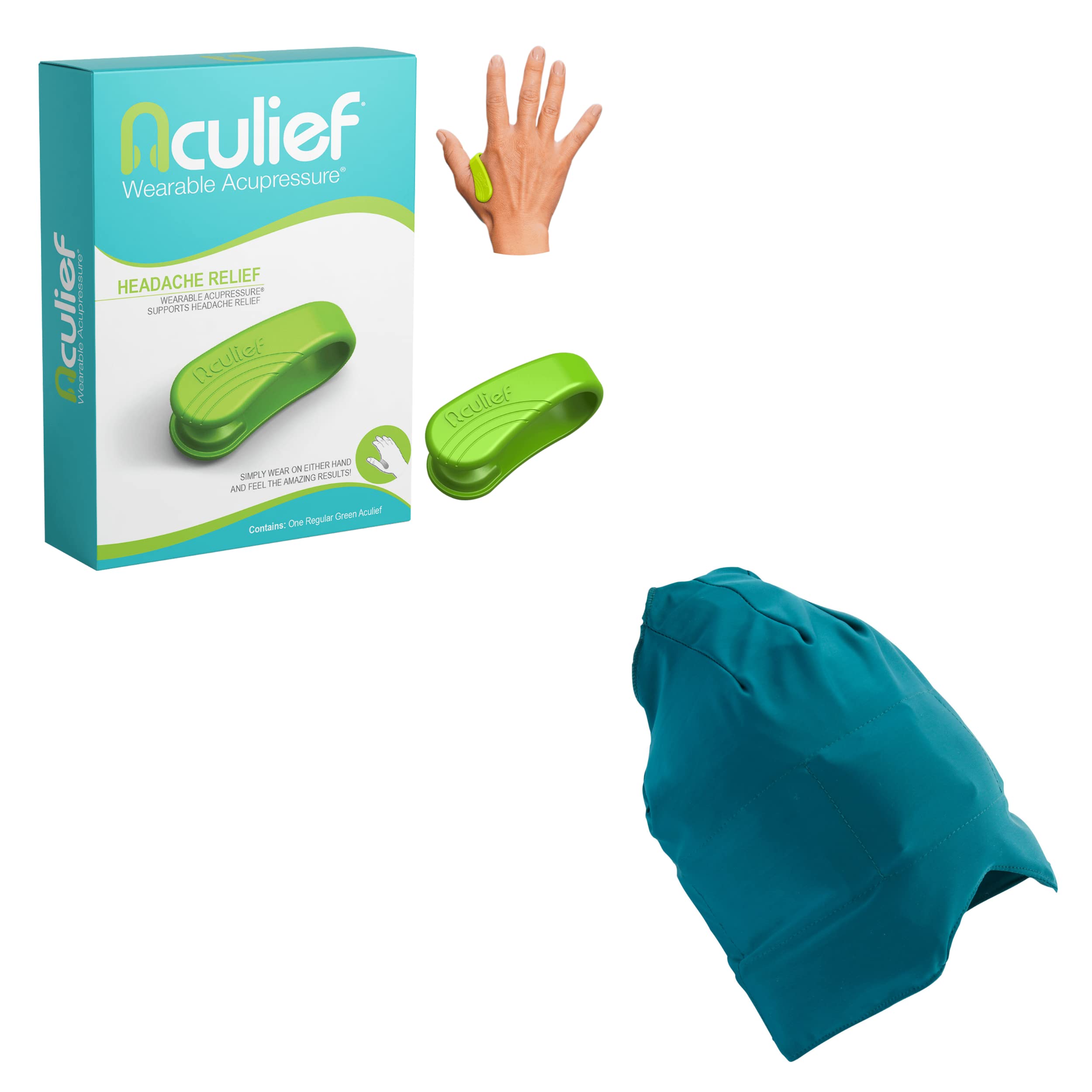 Aculief - Award Winning Natural Headache, Migraine, Tension Relief - Wearable Acupressure Device and