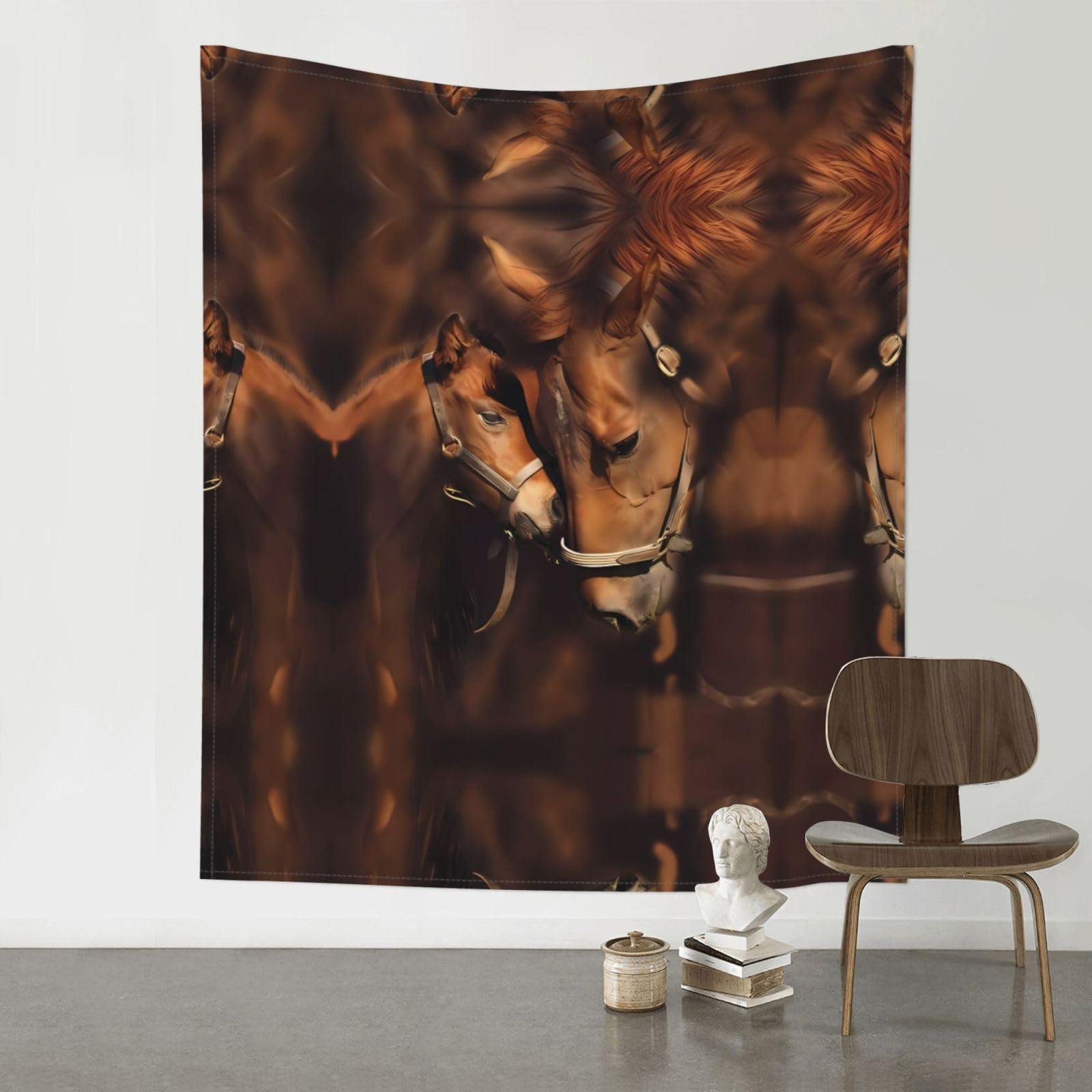 YYHWHJDE Horse Prints 60x51in Wall Tapestry – Boho Decor Throw Blanket for Bedroom, Dorm, Beach Cover, Picnic & More