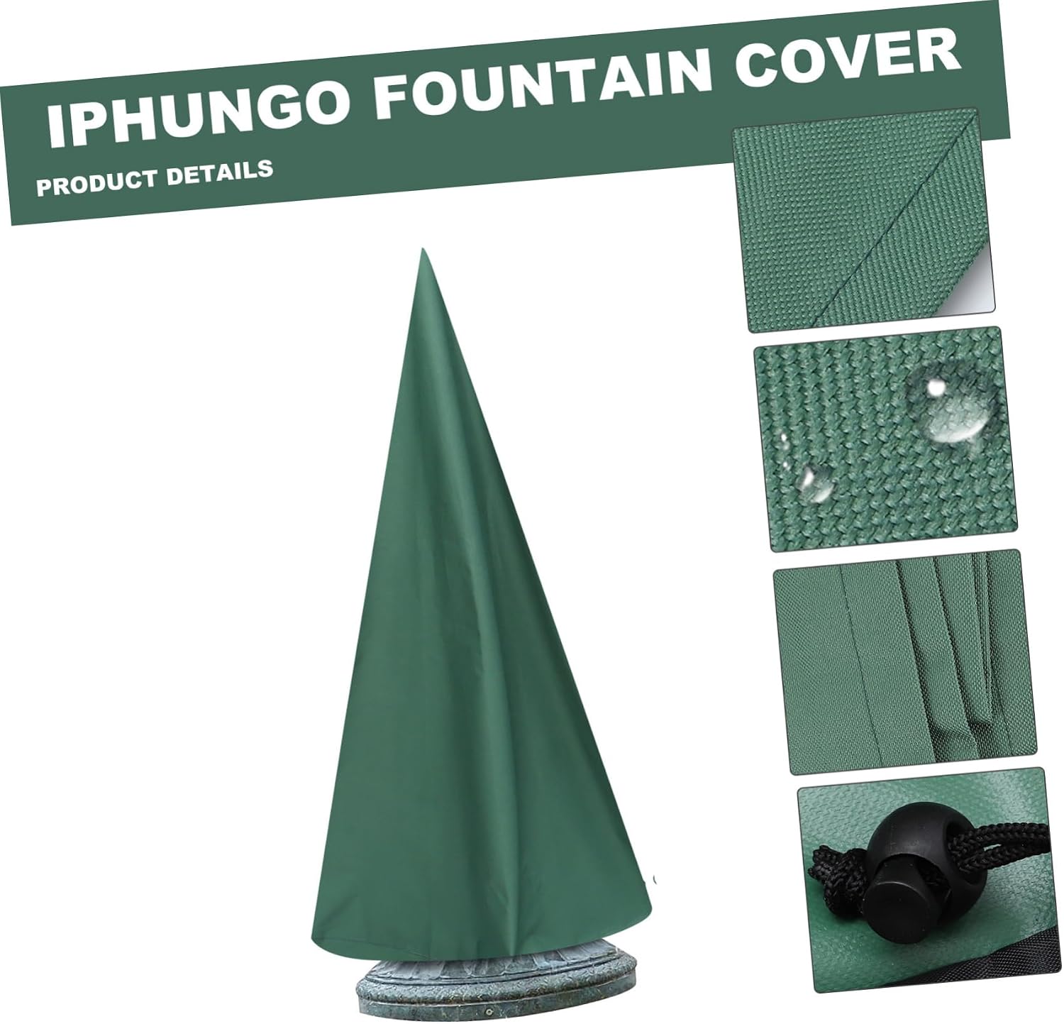 Garden Fountain Cover Heavy Duty Oxford UV Protection Weather Resistant Outdoor Statue Cover for Winter Easy to Install and Store