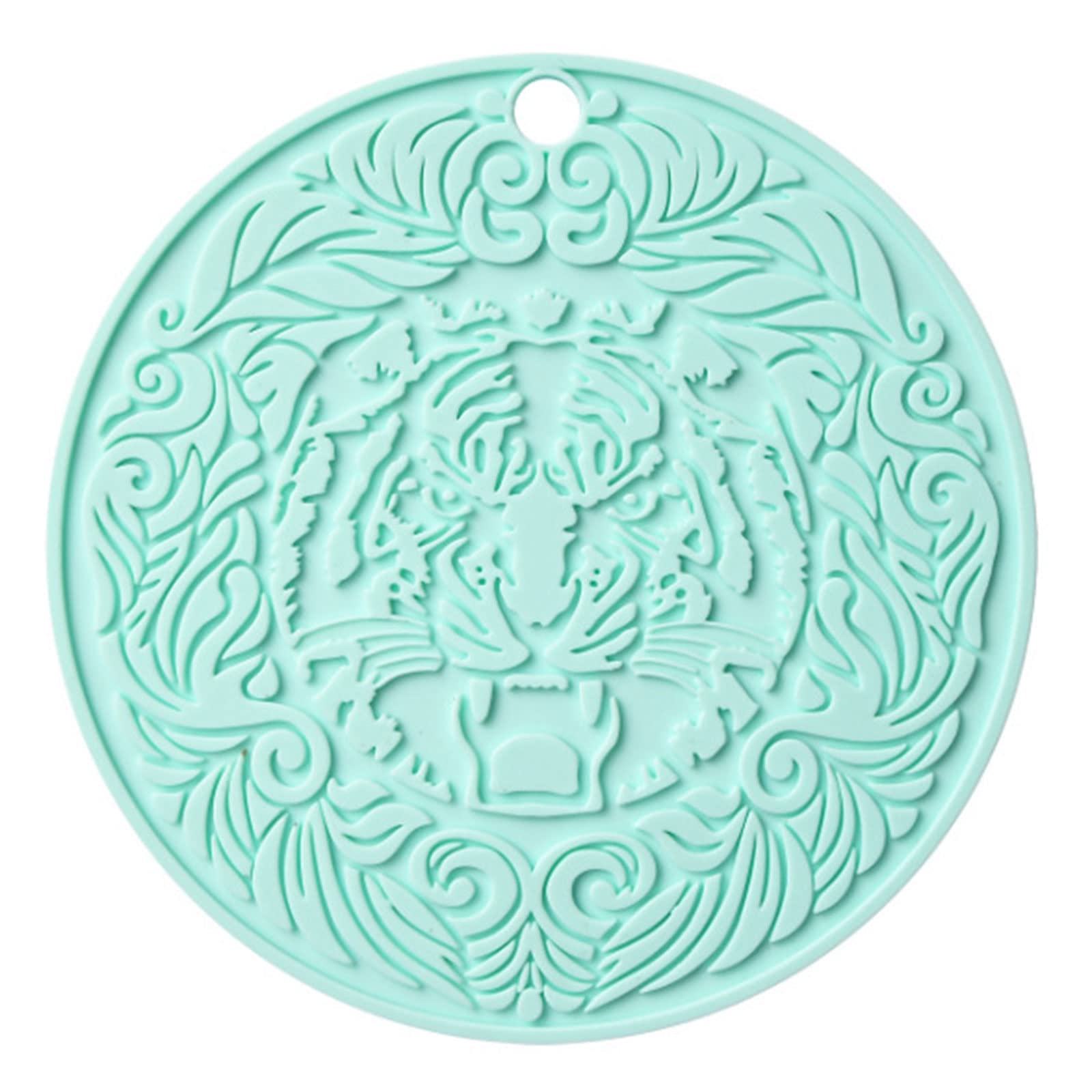 MALSSE Creative Insulation Mats Anti-scald Mat Nordic Household Dishes Mat Tiger Pattern Silicone Tea Coas Anti-scalding Pad