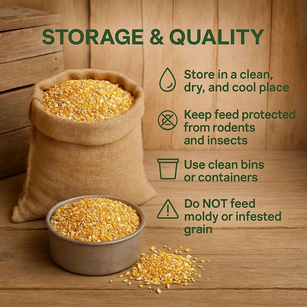 GiDeli Maïs fourrage jaune 20 kg – Grains de maïs cassés de qualité alimentaire – Nourriture pour poules, canards, chevaux et pigeons