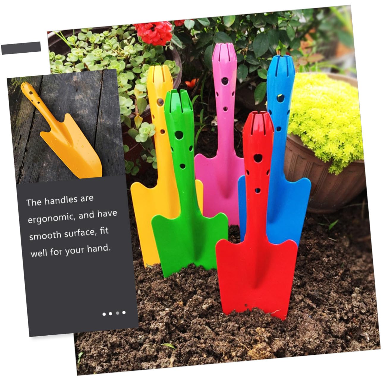 Toyvian 5 Stück Teiliges Metall Handlich Leicht für Pflanzen Pflanzen Graben und Umsetzen Bunte Kleine Gartenschaufeln für Blumenpflege und Gartenarbeit