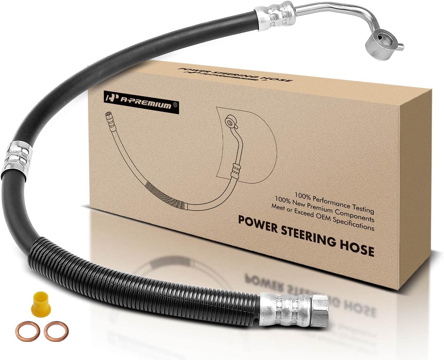 A-Premium Power Steering Hose Pressure Hose Line Assembly Compatible with Hyundai Tucson 2005-2009 Kia Sportage 2005-2010 2.0L From Pump