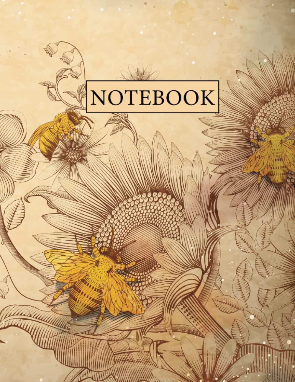 Notebook: Bees And Wildflowers Composition Notebook: Notes College Ruled 120 pages - Large 8.5X11