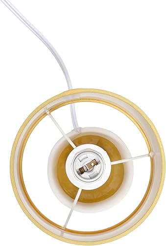 Miniatura 7 de Simple Designs LT1134-MST - Lámpara de cerámica tradicional con base en forma de dedal de 10.04 pulgadas de alto con pantalla de tela a juego para