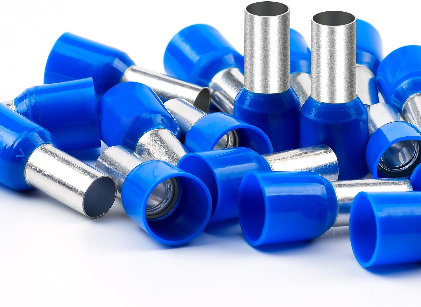AIRIC UL Listed Wire Ferrule Connectors 6 Gauge - DIN Standard - Crimp Copper Ferrules Terminals Wiring Electrical Connector Nylon Insulated Pin Cord End Terminal 6 AWG, Blue, 100 Pcs
