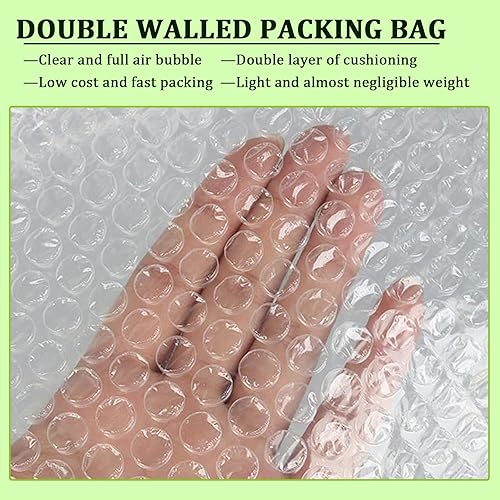 Miniatura 10 de 14 Pack Clear Bubble Out Bag Pouches,18 x 22 inch Large Bubble Bag for Extra Protection,Double Walled Shockproof Bubble Cushioning Wrap Bag Pouches