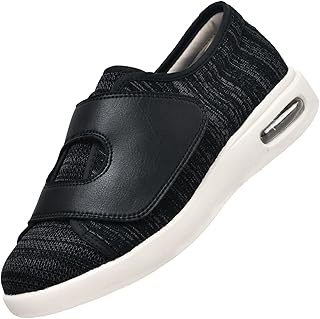 Extra Anchos Zapatillas Ortopedicas con Plantilla De Espuma De Memoria, Ajustables Zapatos de pies hinchados para Personas Mayores, Pies Zapatos Diabéticos De Artritis Edema,C,44EU