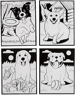 Fun Express Color Your Own Fuzzy Dog Posters - 24 Piece