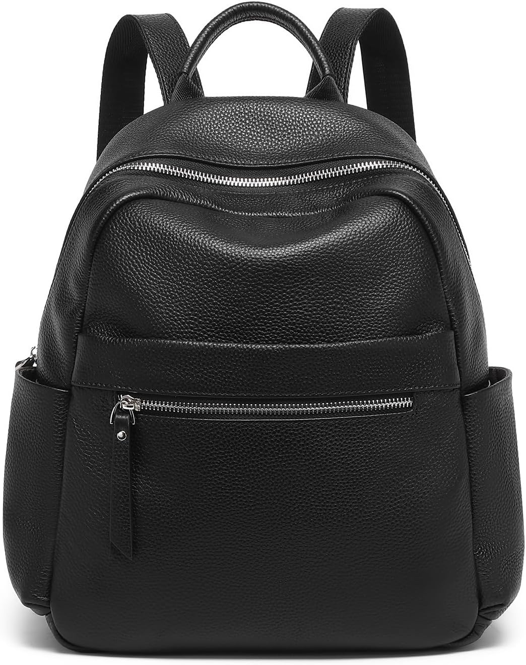 Genuine Leather Backpack for Women Fashion Designer Shoulder Bags Soft Leather Backpack, Stylish Daypack for Work Travel School, Black