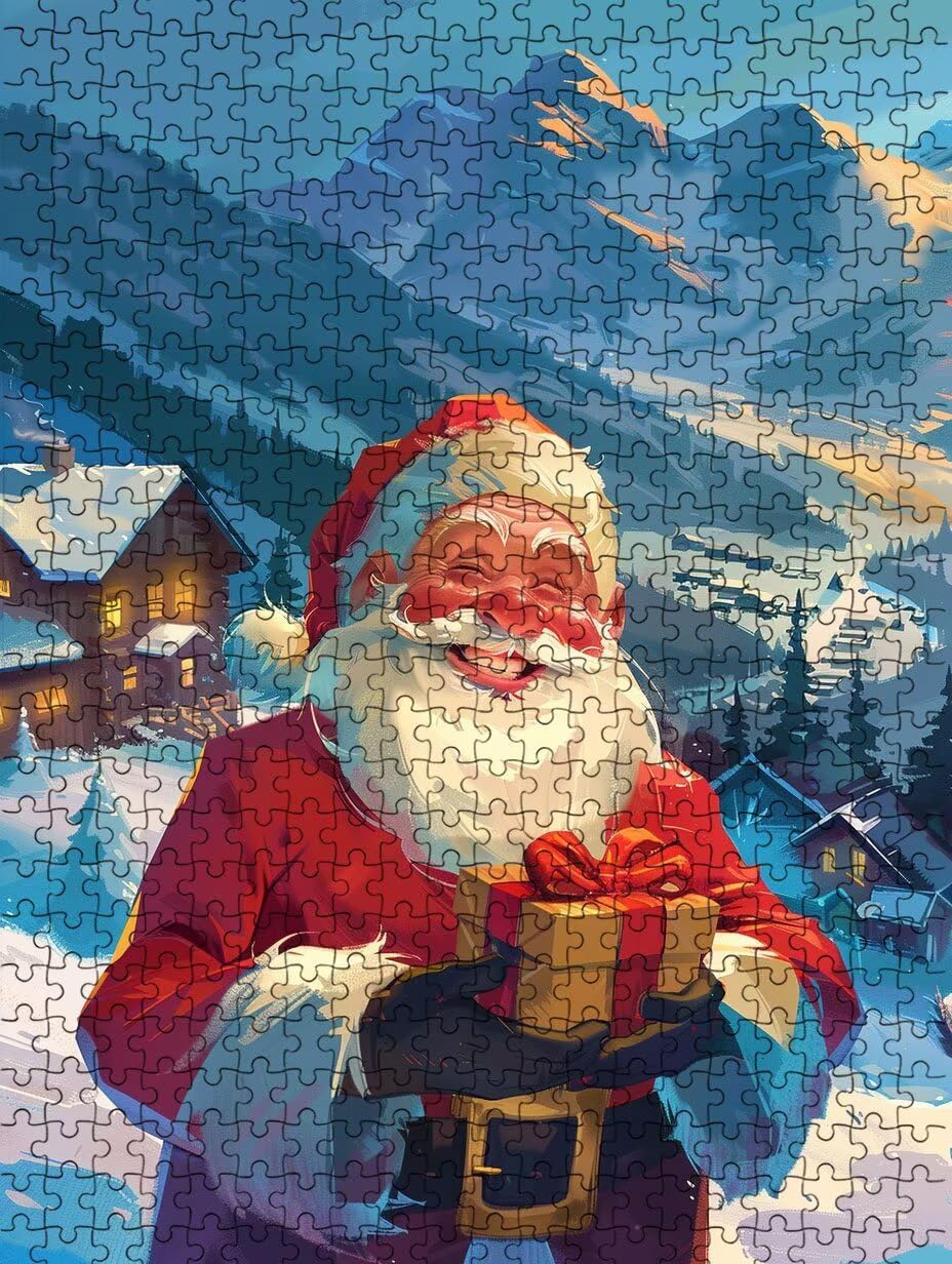 Papá Noel Puzzle 3000 Piezas, Rompecabezas Adultos Puzzle, 3D Un Rompecabezas, Desafiante Puzzles de Decoración Juego de, Juego Educativo para Toda la Familia, para Regalo Decoración FNKL7-920