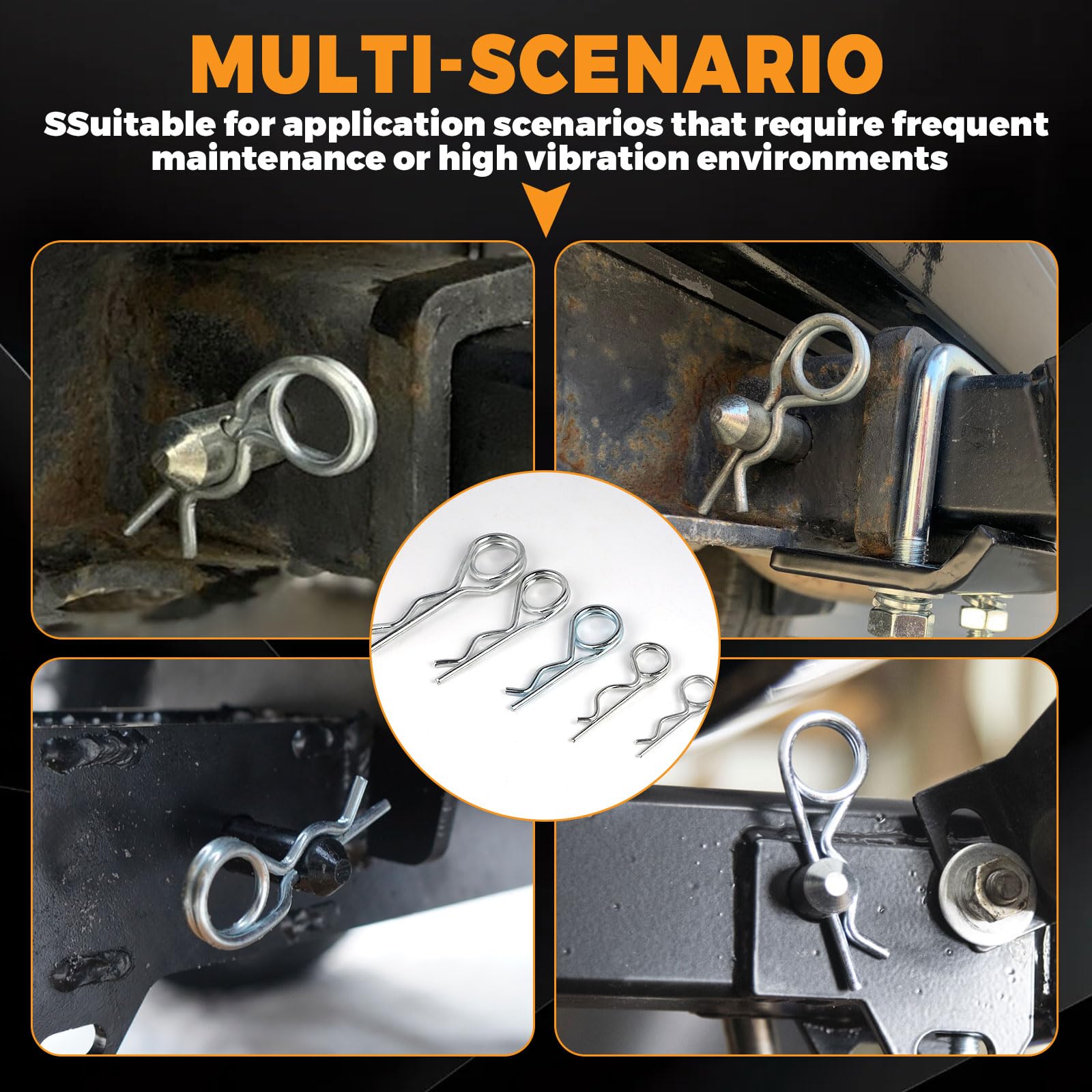 Coppiglie a Molla 2.5 mm 3 mm 4 mm 5 mm, 22 Pezzi per Trattore