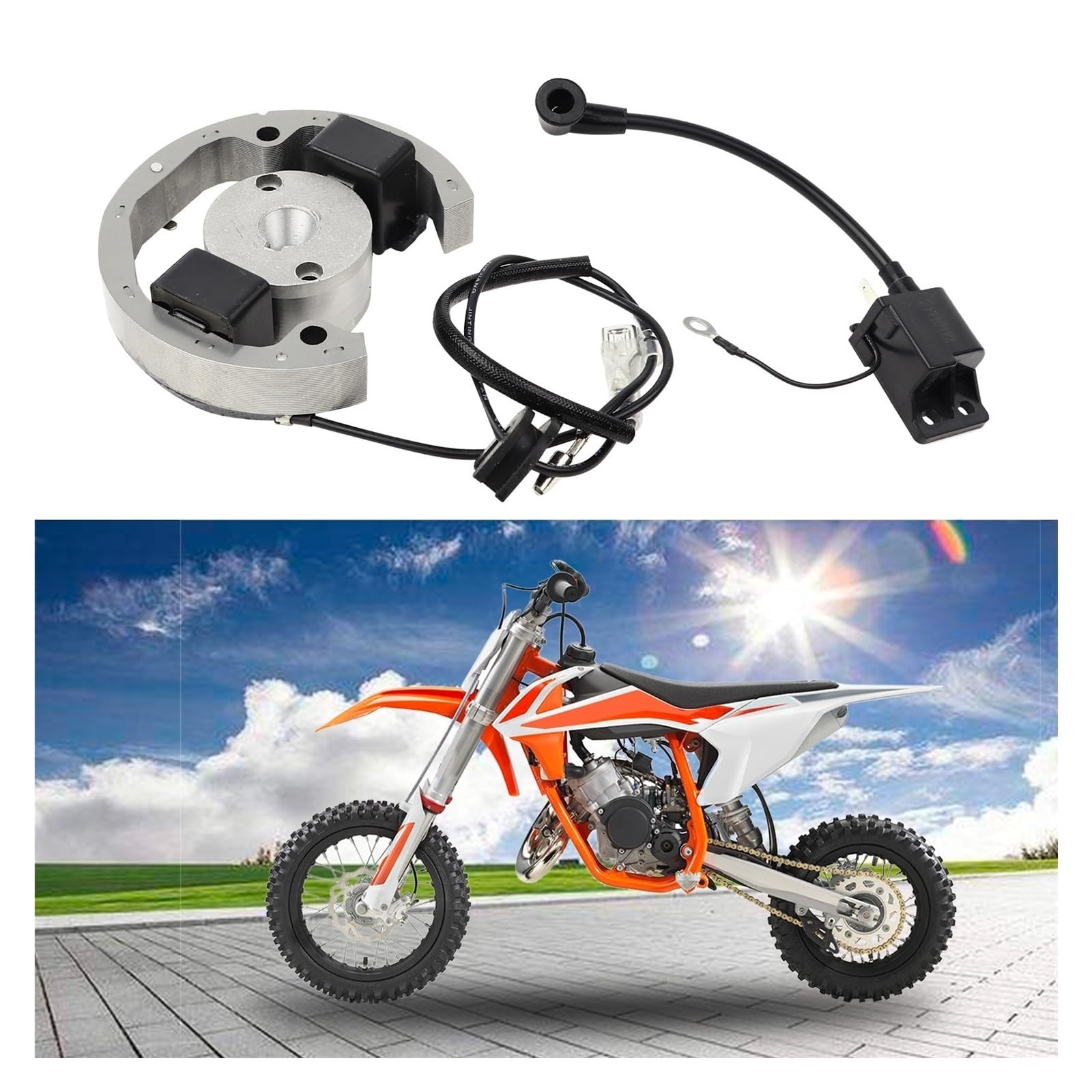 Passend Für KTM 50 SX 50cc Pro Senior Junior SR JR SX50 Adventure Zündspule Stator Rotor Magneto Schwungrad Kit Zündspule Anschluss Stecker