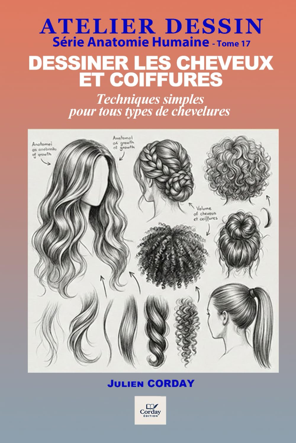 Dessiner les cheveux et coiffures: Techniques simples pour tous types de chevelures (ATELIER DESSIN)