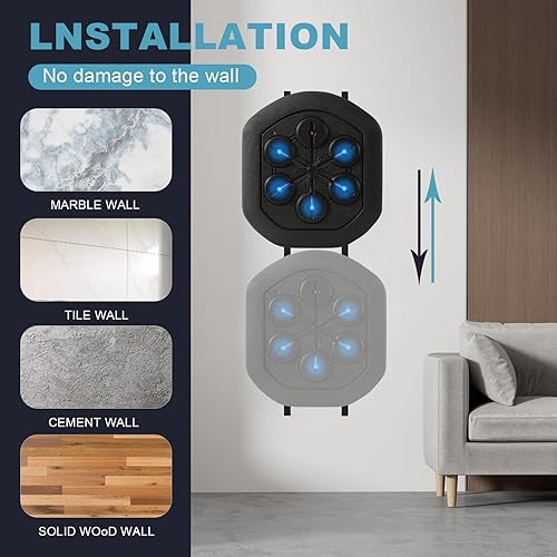 Miniatura 5 de GLikur Almohadillas de boxeo musical equipo de boxeo de entrenamiento de boxeo máquina de boxeo inteligente montada en la pared bolsa de música