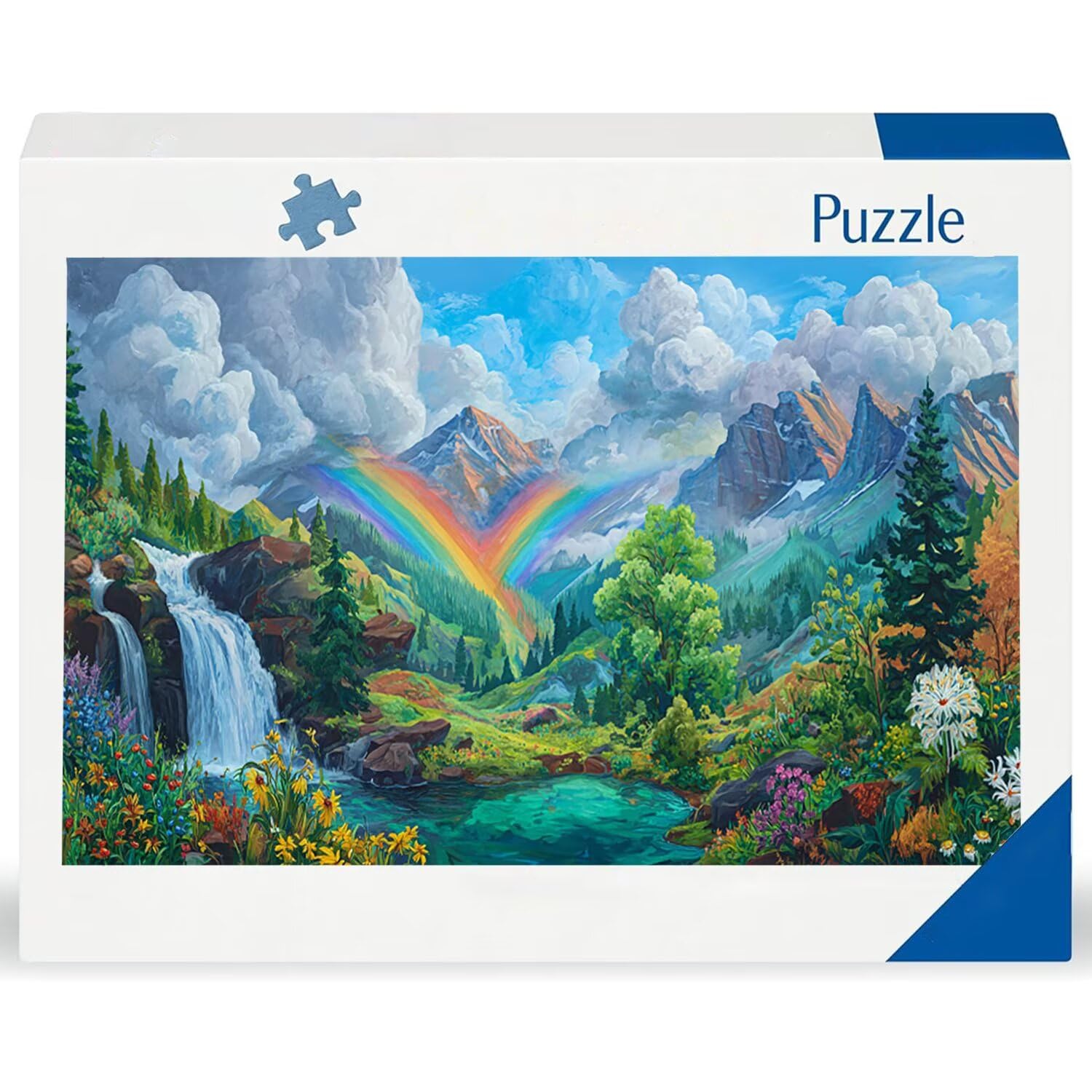 Puzzle para Adultos 1692 Piezas, Montañas del Arco Iris Puzzle, Difícil, Desafiante, Rompecabezas Encajan Perfectamente, Letras en la Parte Posterior, Regalo para Personas Mayores (179x31cm) v-42