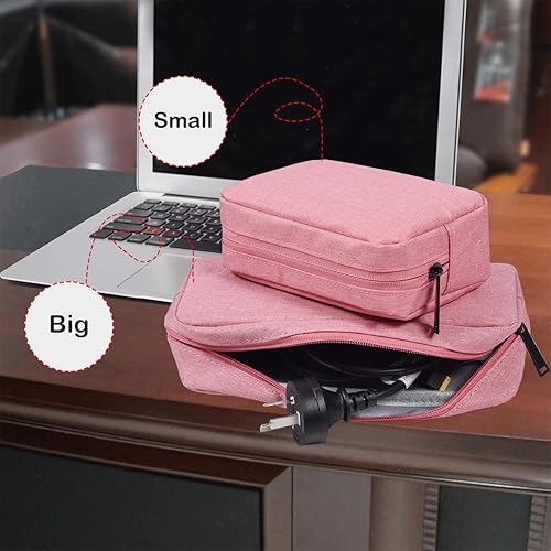 Miniatura 5 de Bolsa Organizadora de Viaje para Electrónica, Estuche Organizador de Cables Pequeño, Funda Impermeable para Accesorios de Viaje, Estuche