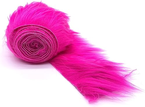 Miniatura 7 de Rollos precortados de tela de piel sintética para manualidades, tiras de piel sintética de mohair de 4 x 60 pulgadas, tiras de piel sintética súper