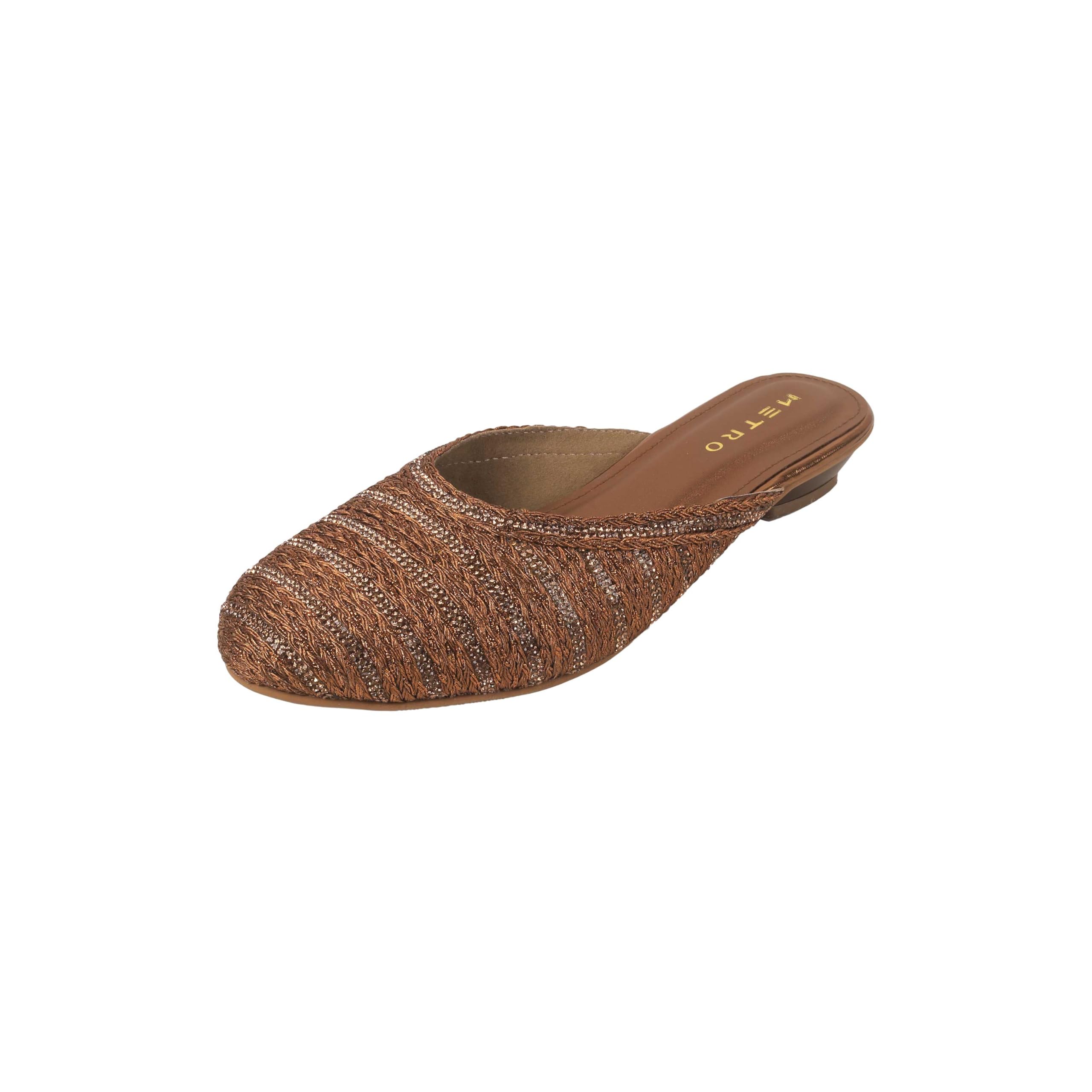 Women'sGlittery Striped Mules-image-22