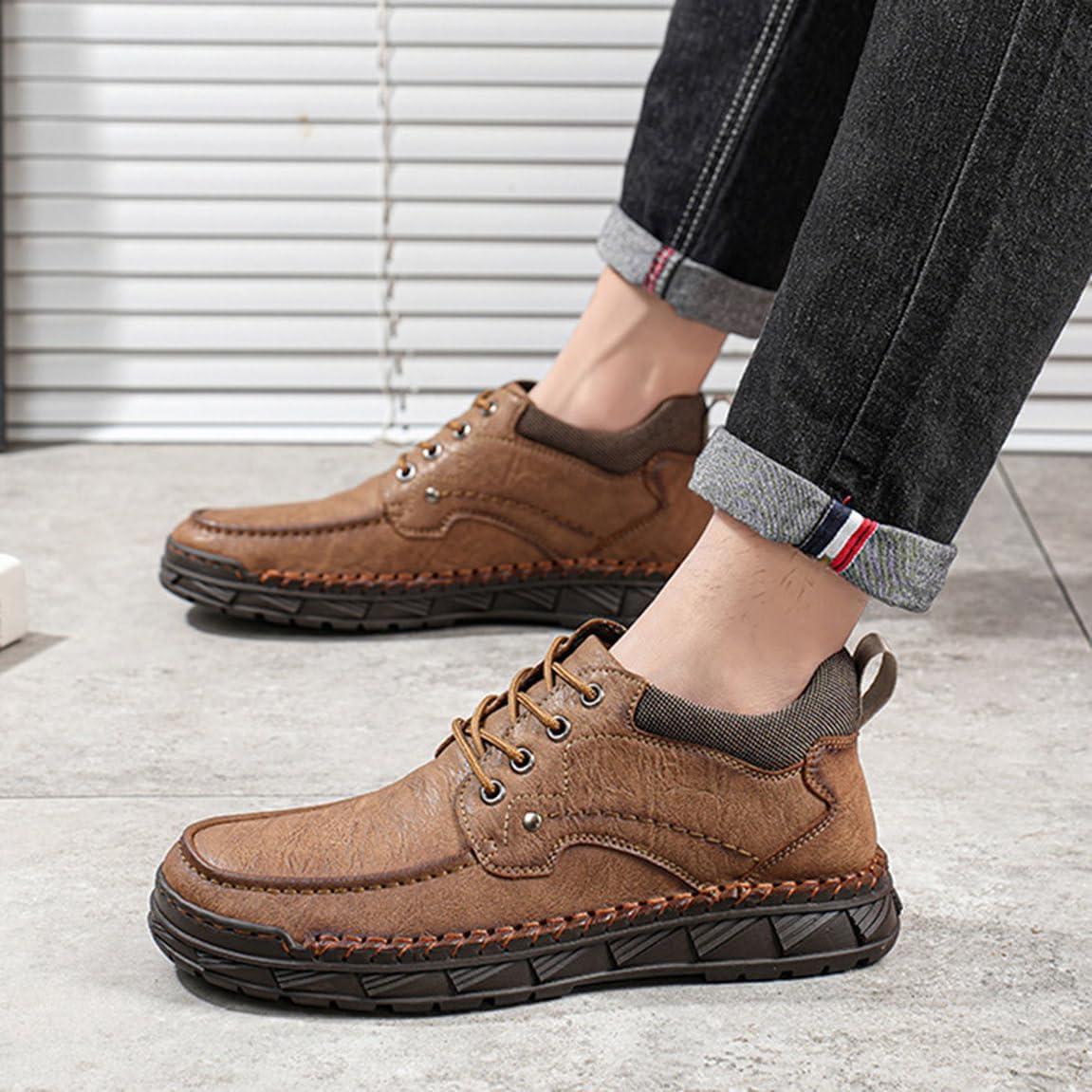 [DONGNEW] サイドゴアブーツ チェルシーブーツ メンズ ショート丈 ブラック スエード ビジネス 25.5cm フォーマル