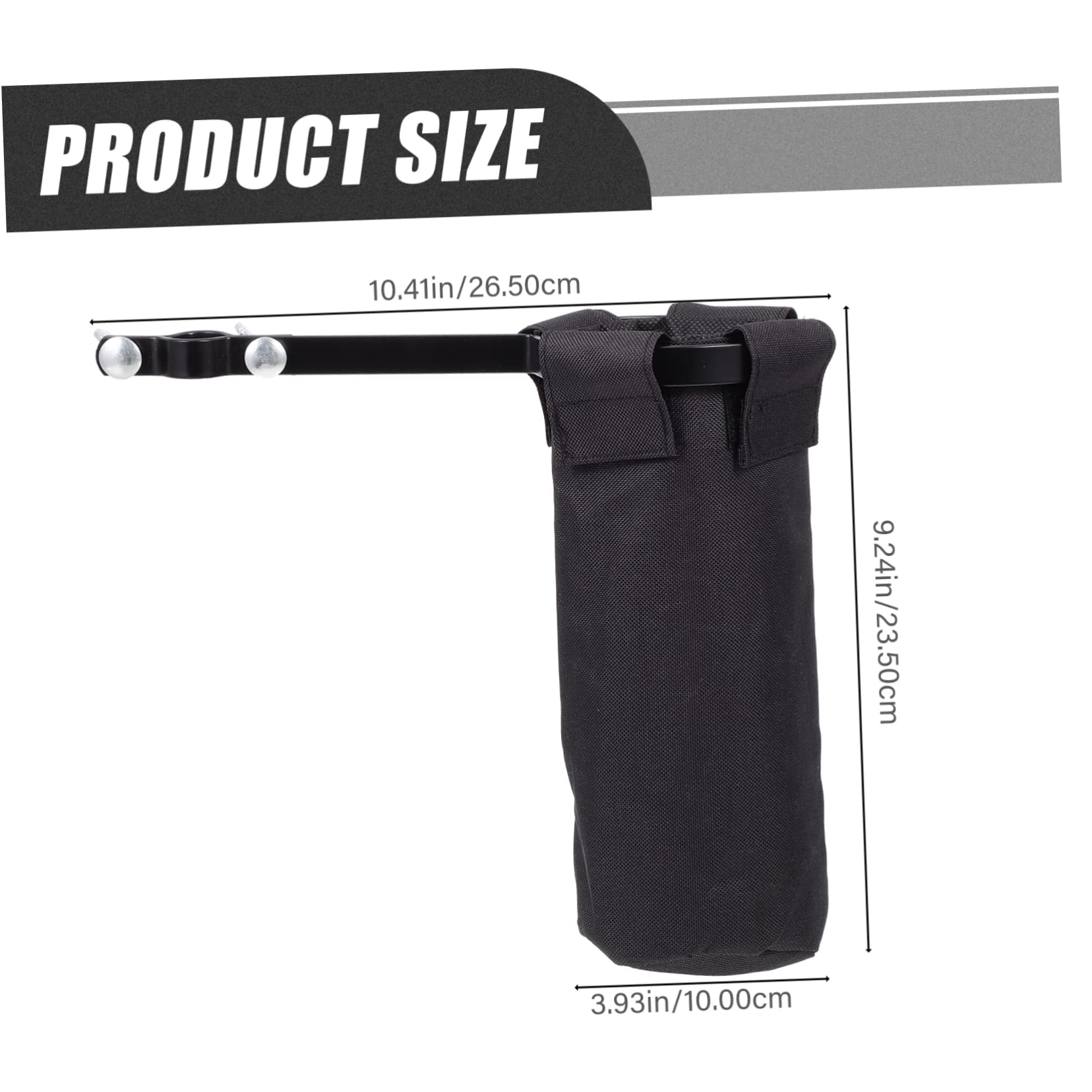 Yardwe Elegant Oxford Drumstick Barrel Drum Stick Holder Bag for Drummers Black Sturdy Anti-wrinkle for Occasion