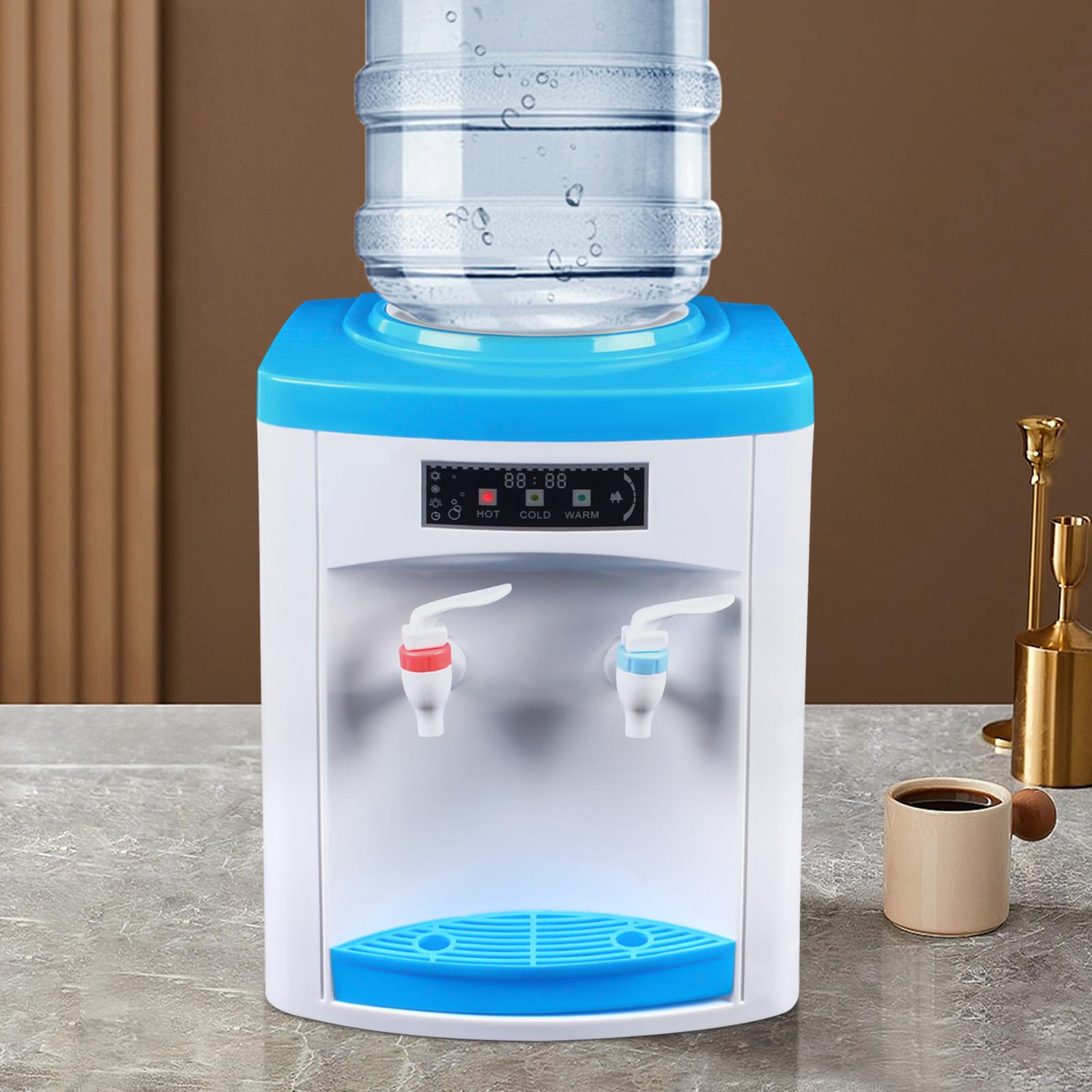 HS-02 Pequeño dispensador de agua fría y caliente de gran capacidad, ahorro de energía y respetuoso con el medio ambiente, muy adecuado para oficinas, salas de estar y dormitorios