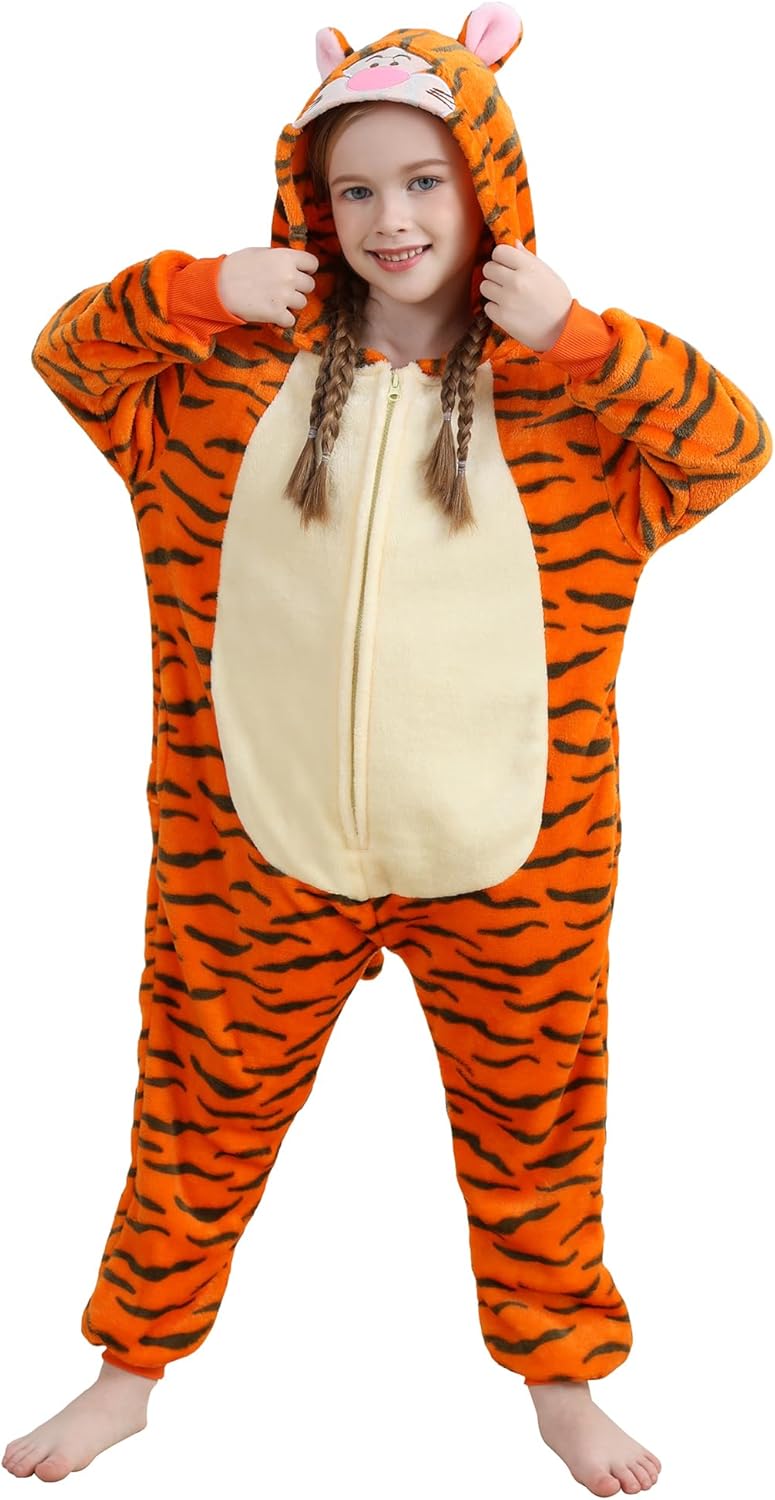 QSTYLE Unisex Children Animal Onesie, Halloween Costume Christmas Pajamas For Girls and Boys 4-13Y