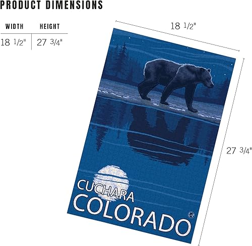 Miniatura 5 de Cuchara, Colorado, Bear in Moonlight (1000 Piece Puzzle, Challenging Jigsaw Puzzle for Adults, Made in USA)