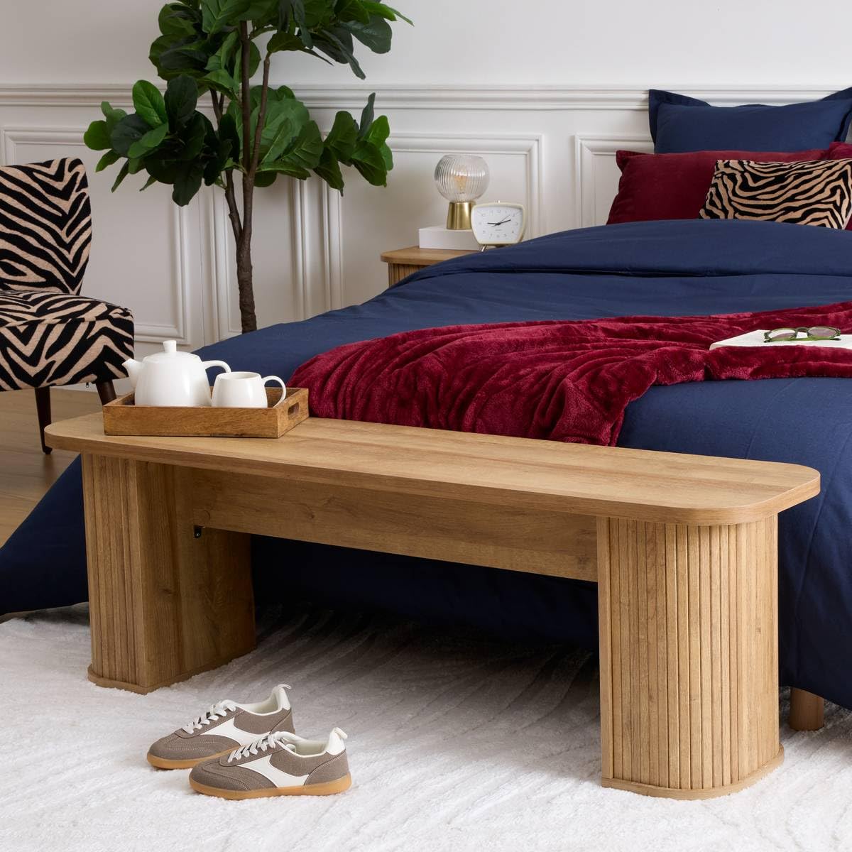 Atmosphera - Banc colva 140x35x45 cm Naturel
