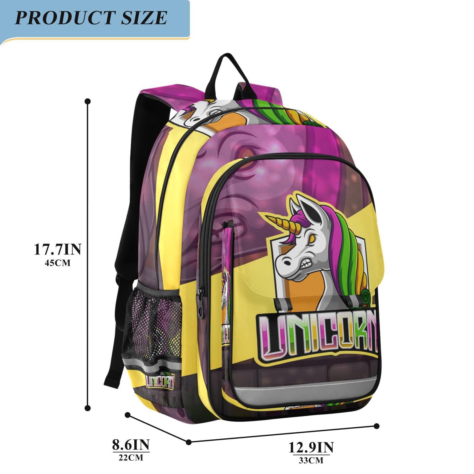 Adorable Unicornio Bebé Caballo Animal Mochila Para Niños Niñas Escolar Mochilas Grande Reflectante Bolso de Escuela De Viaje Mujeres Hombres