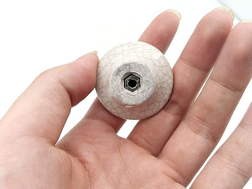 Miniatura 7 de Mou 20 pomos, tiradores de cajón, pomos de gabinete, pomos de cerámica, perillas agrietadas retro y elegantes, manijas de gabinete, manija de