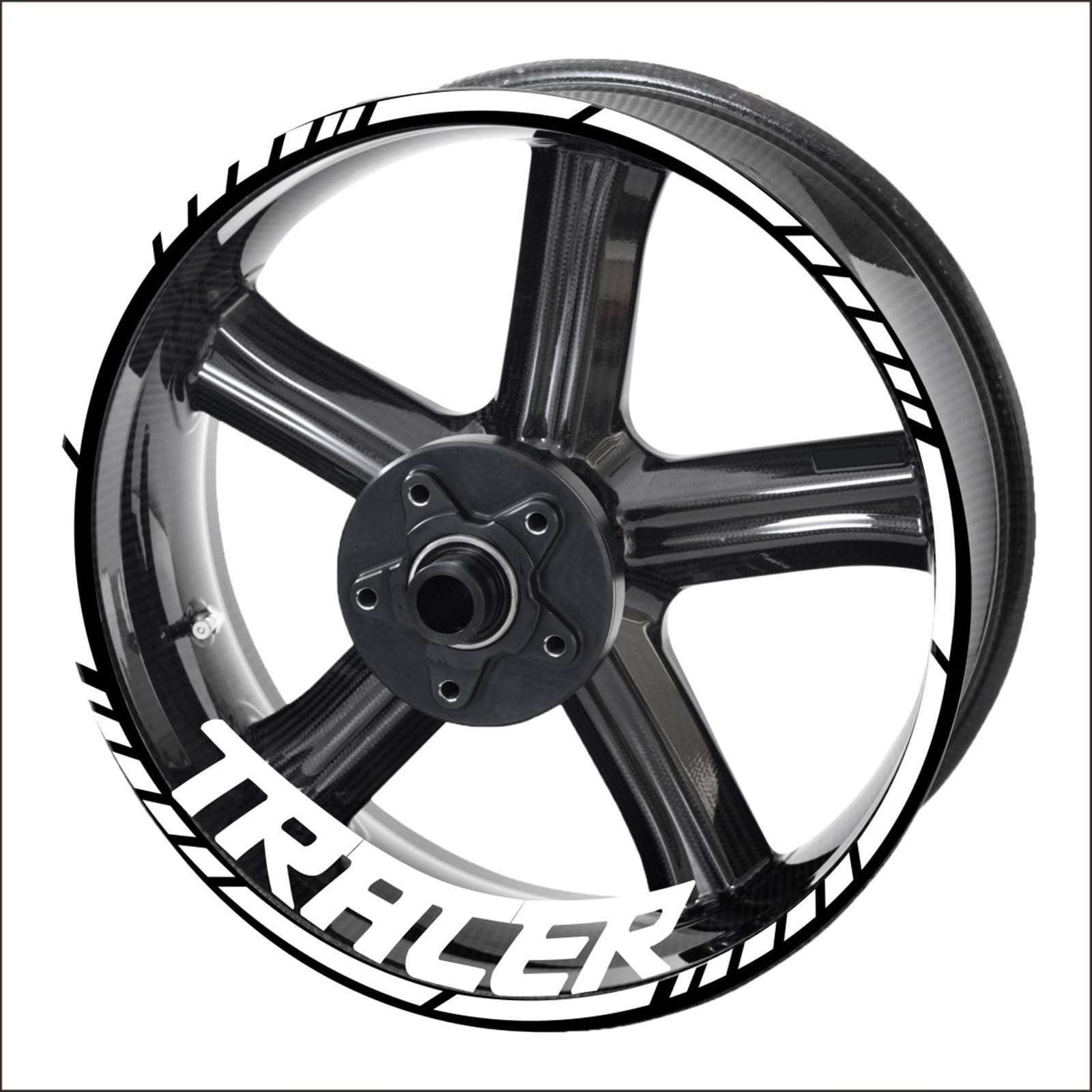 Motorcycle Inner and Outer Wheel Hub Decal Decorative Rim Waterproof Sticker for Yamaha Tracer 9 900 700 Gt Decorative(Color12)