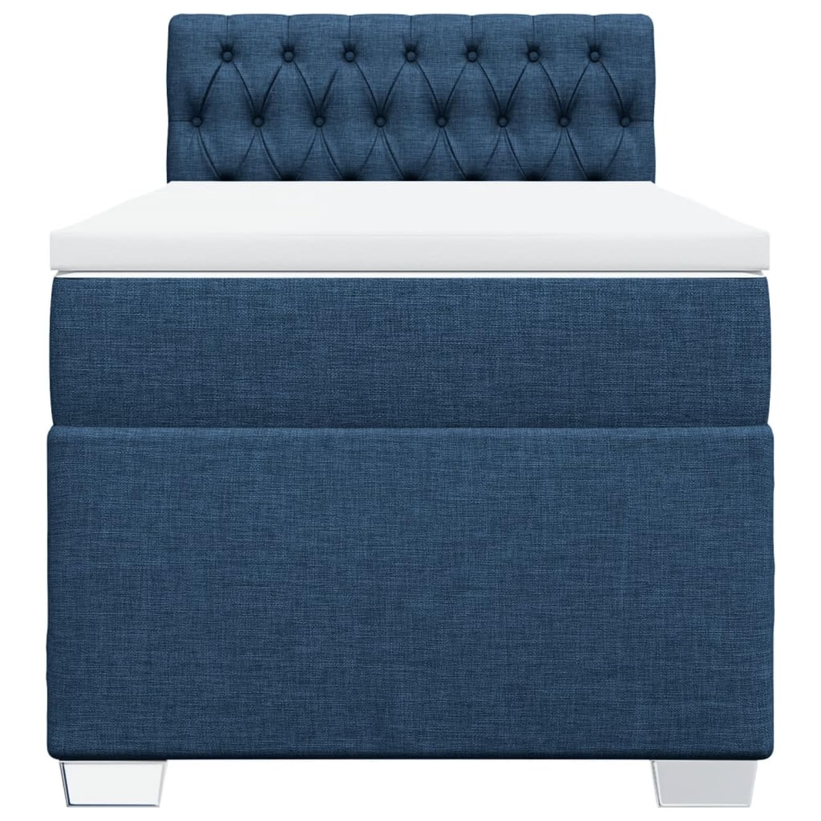Boxspringbett mit Matratze Blau 90x200 cm Bett Boxspringbett Bett Mit Matratze Polsterbett Schlafzimmer MöBel Stoff - 3285784