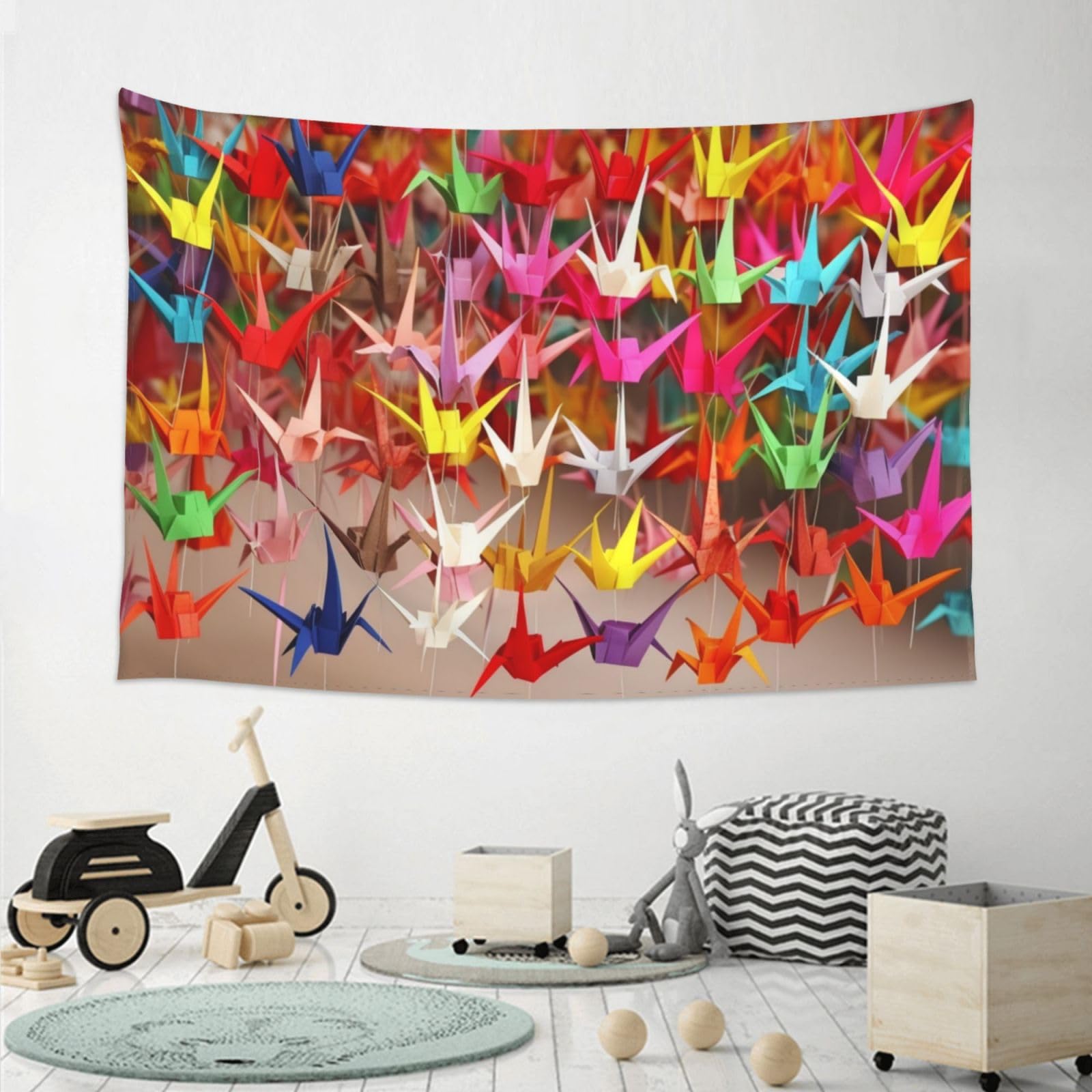 Amazon.com: RLDOBOFE Origami Paper Cranes Tapestry for Bedroom