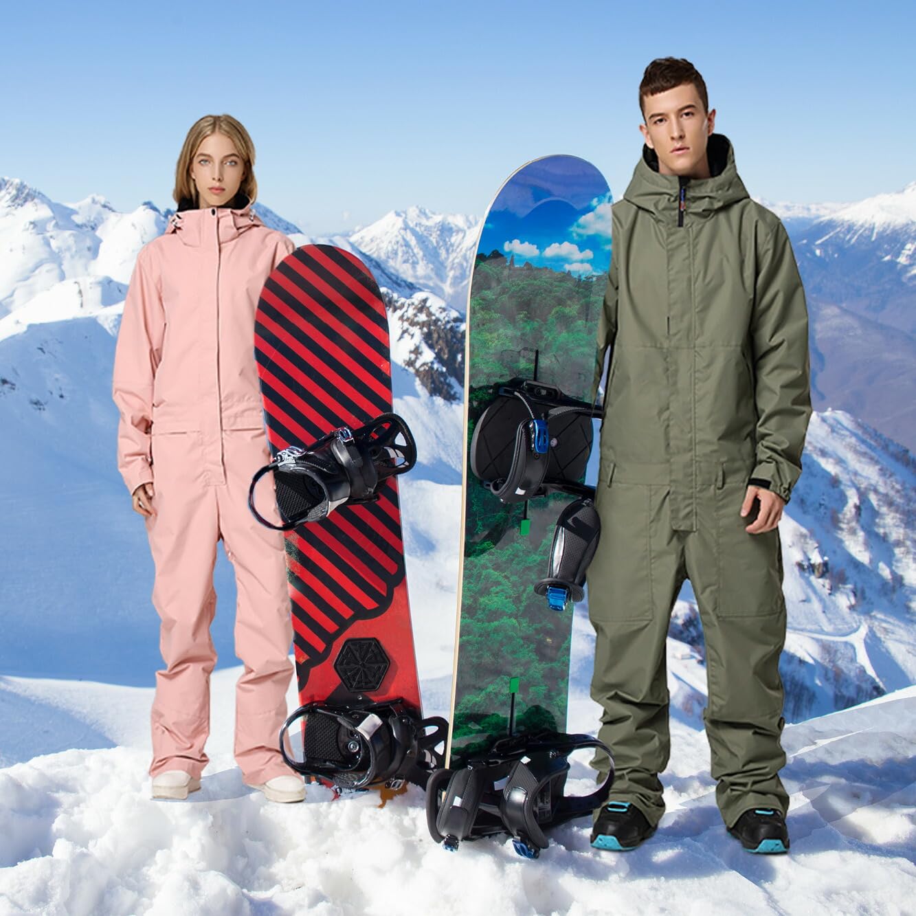 Amazon | VeroMan メンズ スノーボードウェア つなぎ セットアップ